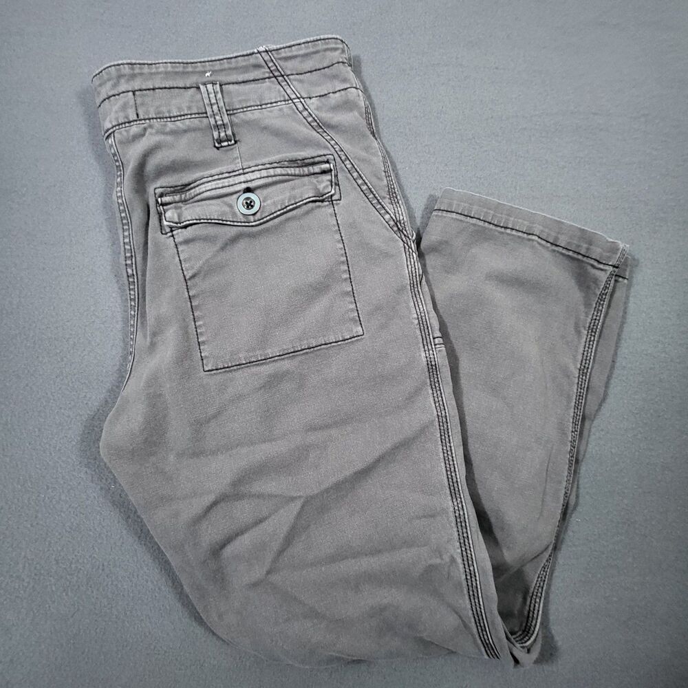 Anthropologie Pilcro Wanderer Pants Gray Womens 30 High Waist Boho Relaxed Chino